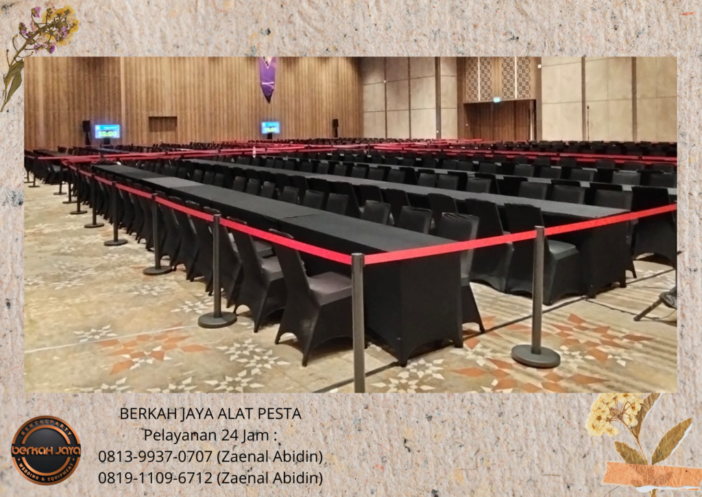 Sewa TIANG PEMBATAS ANTRIAN Dan TENDA SERUT Area Jakarta Selatan