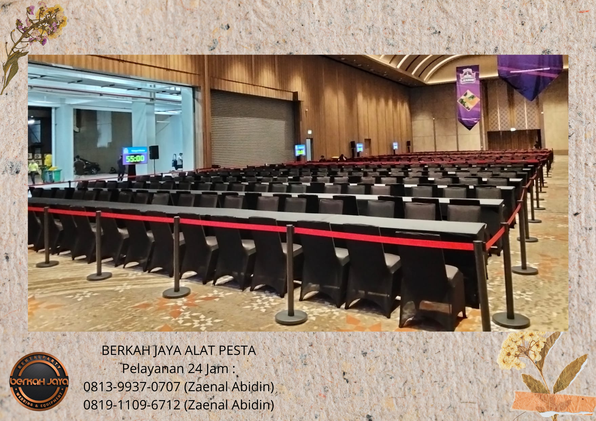 Sewa TIANG PEMBATAS ANTRIAN Dan TENDA SERUT Area Jakarta Selatan