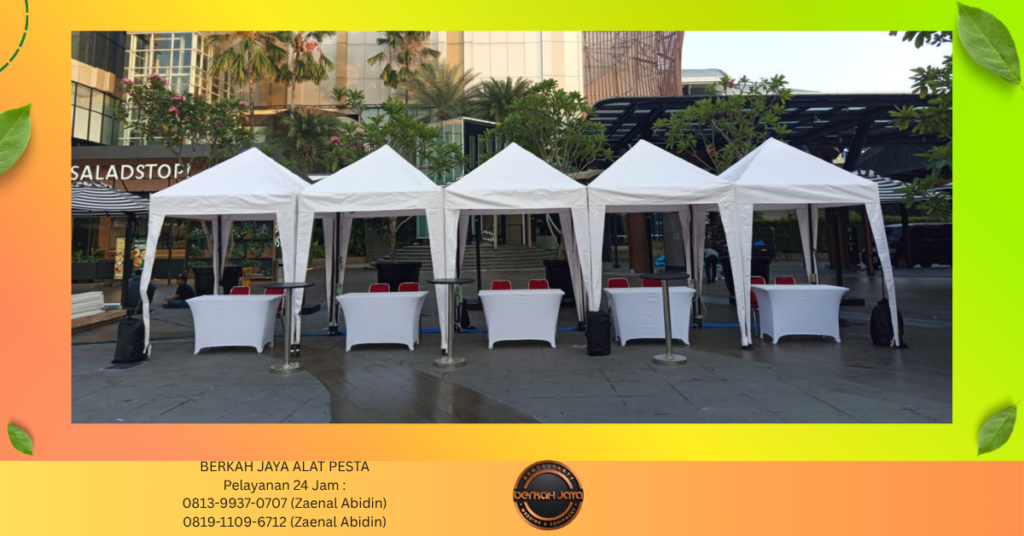 Rental TENDA CAFE Atau TENDA BAZAR PUTIH Jakarta Selatan