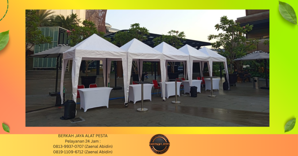 Rental TENDA CAFE Atau TENDA BAZAR PUTIH Jakarta Selatan