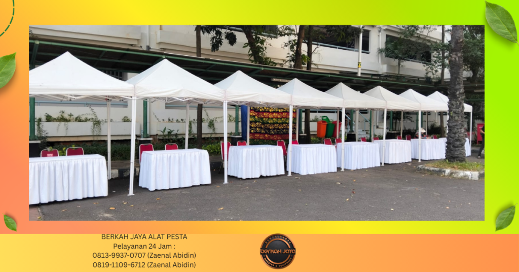 Rental TENDA CAFE Atau TENDA BAZAR PUTIH Jakarta Selatan