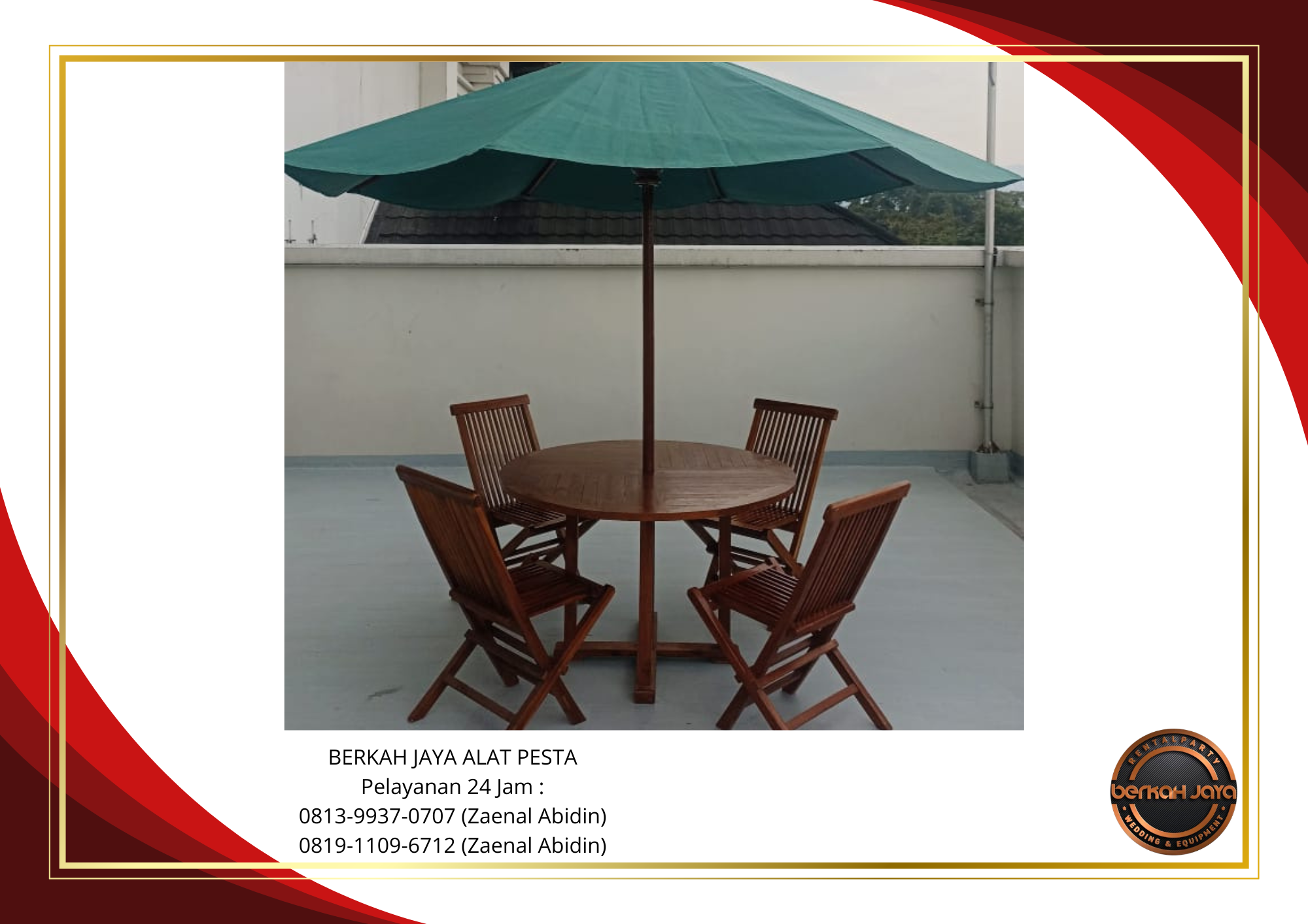 Rental KURSI TENDA PARASOL Area Jakarta Selatan