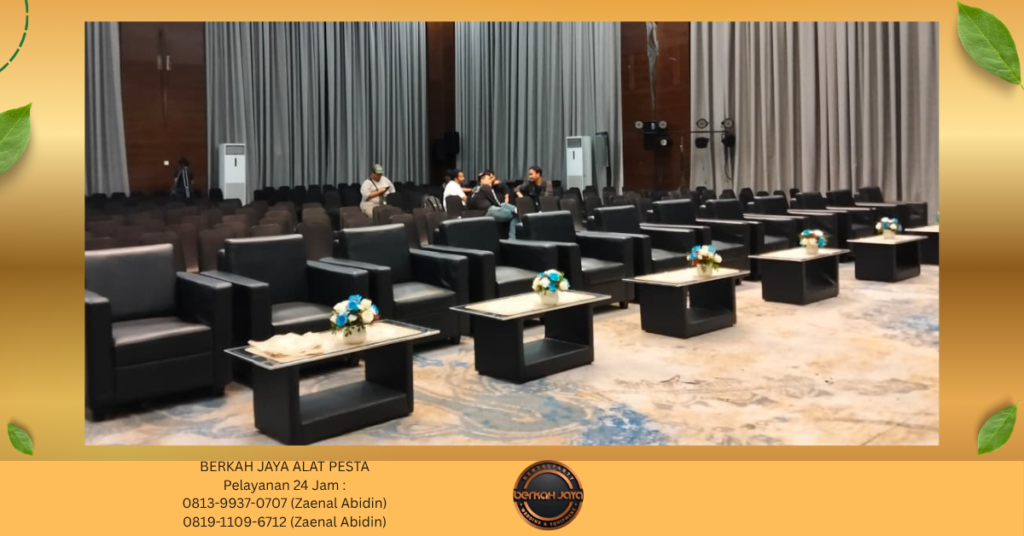 Rental SOFA KOTAK MINIMALIS HITAM Jakarta Selatan