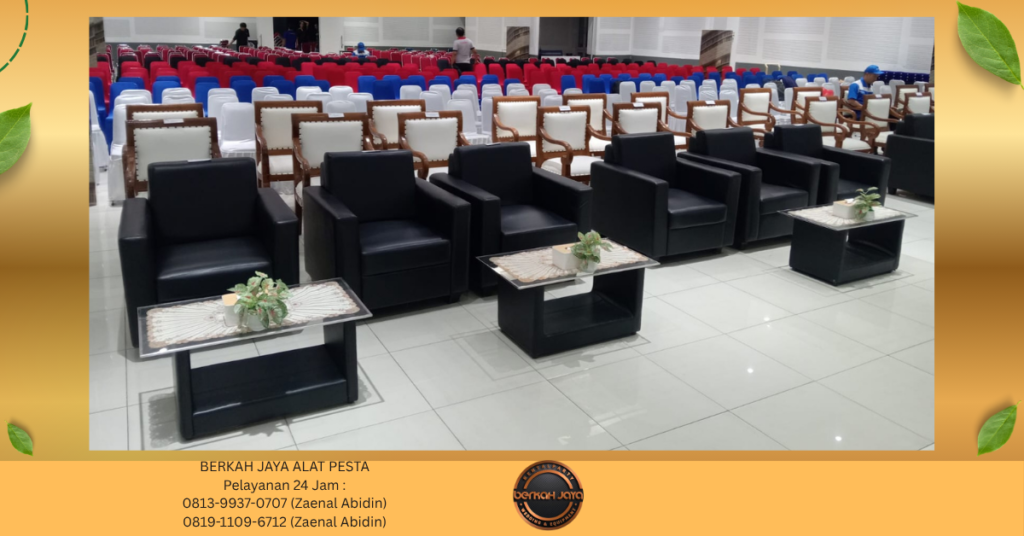 Rental SOFA KOTAK MINIMALIS HITAM Jakarta Selatan