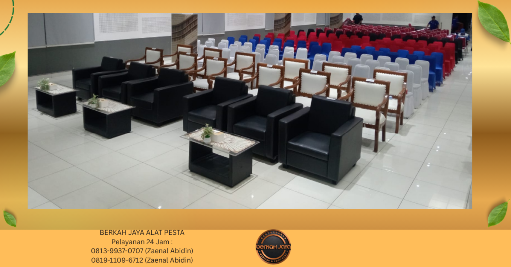 Rental SOFA KOTAK MINIMALIS HITAM Jakarta Selatan