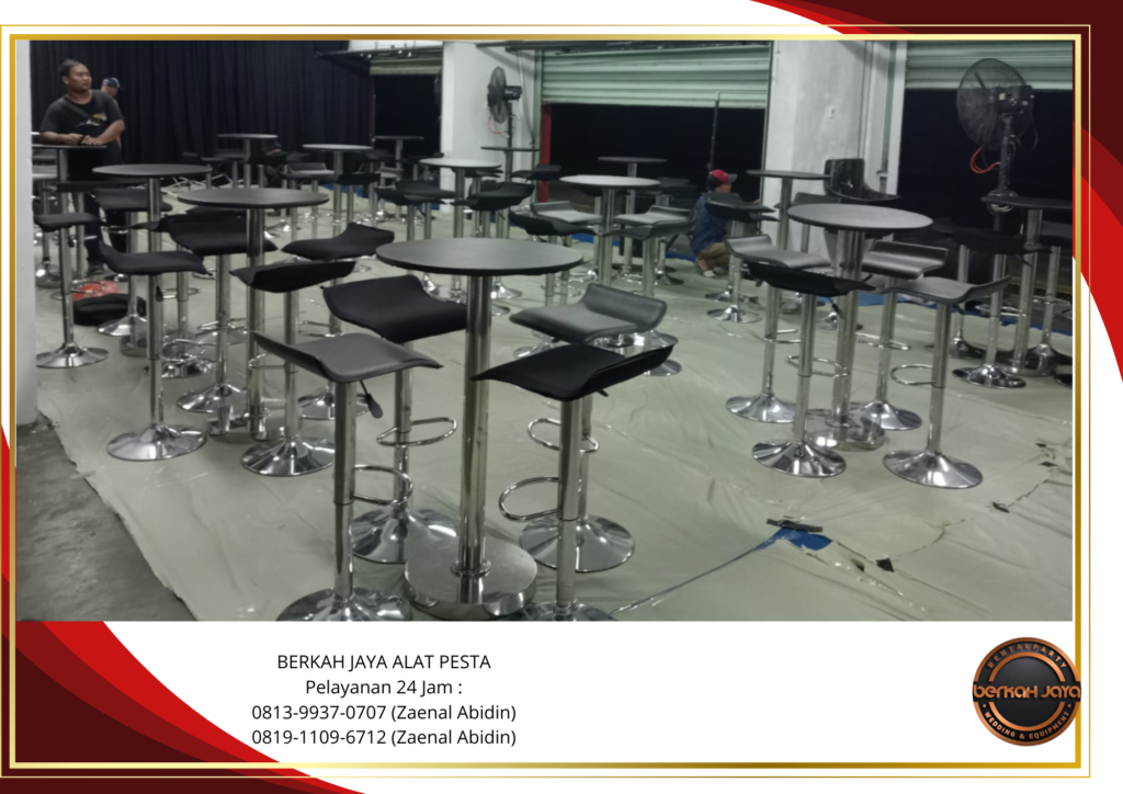 Sewa BARSTOOL HITAM KURSI BAR KOTAK Jakarta Selatan