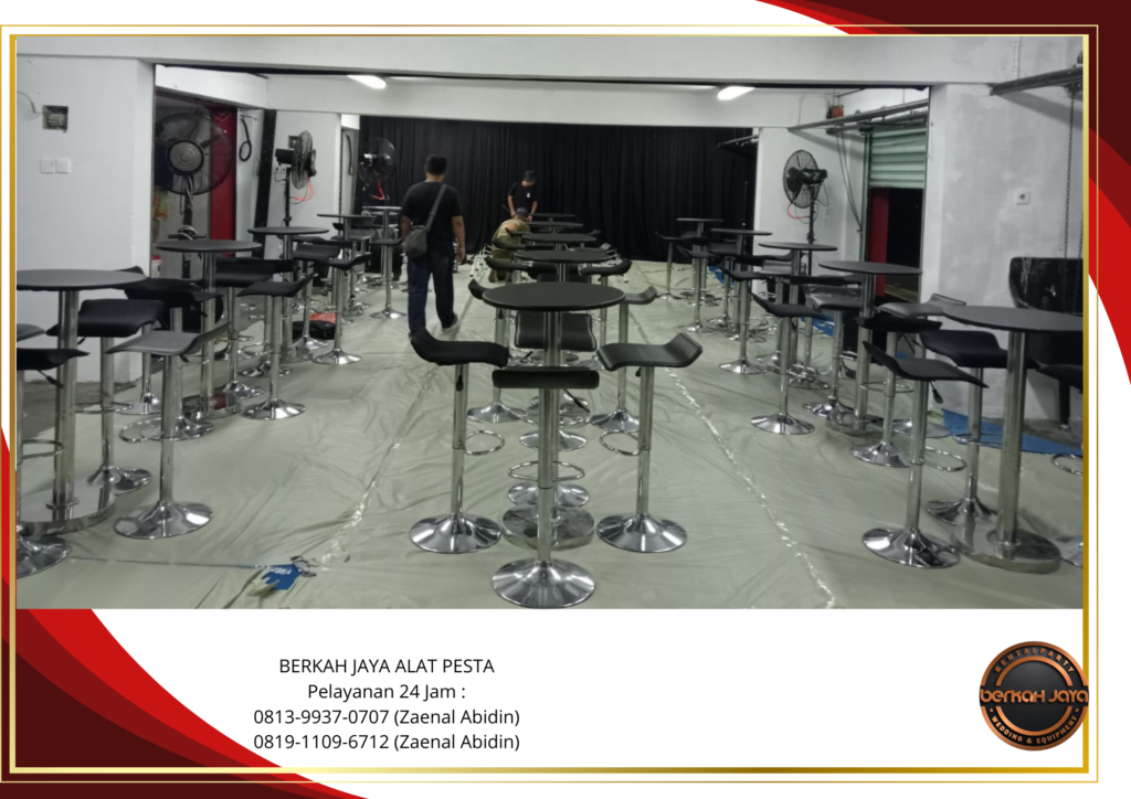 Sewa BARSTOOL HITAM KURSI BAR KOTAK Jakarta Selatan