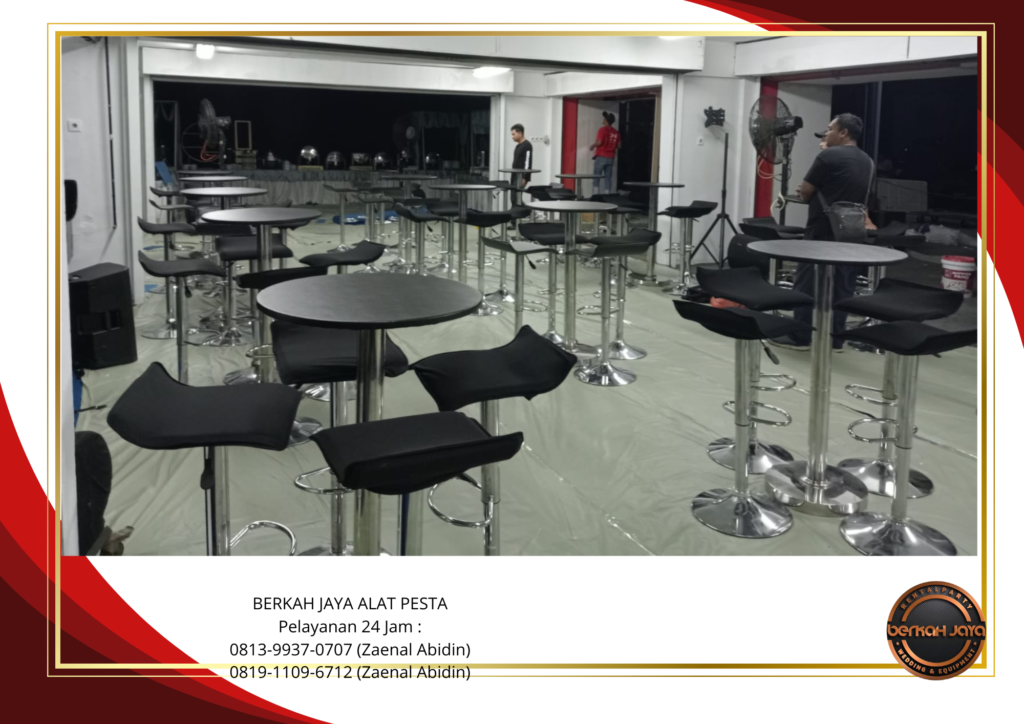 Sewa BARSTOOL HITAM KURSI BAR KOTAK Jakarta Selatan