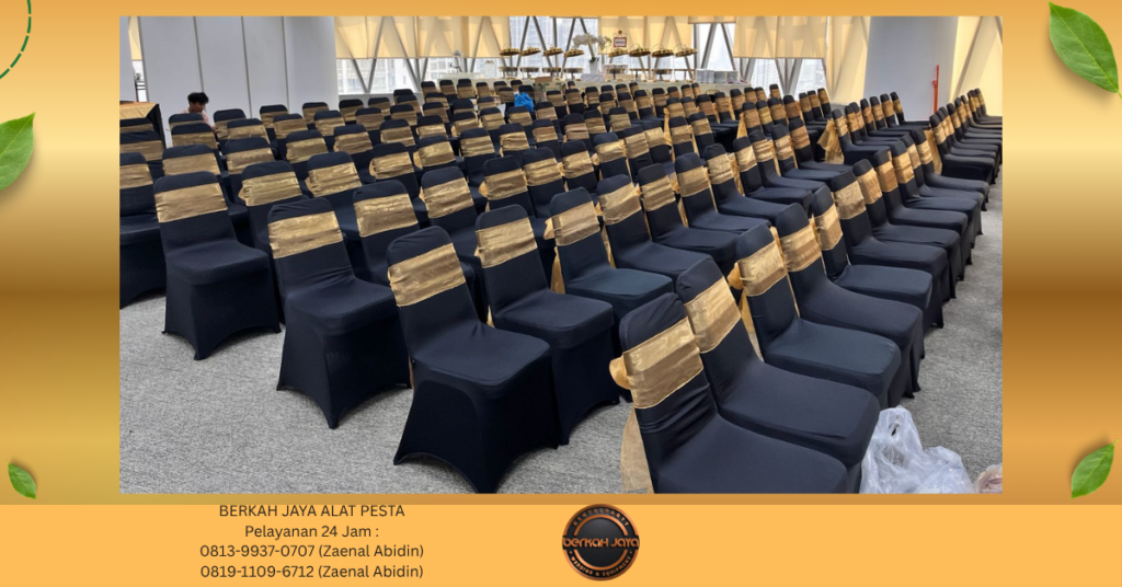 Sewa KURSI EVENT COVER KETAT HITAM Jakarta Selatan