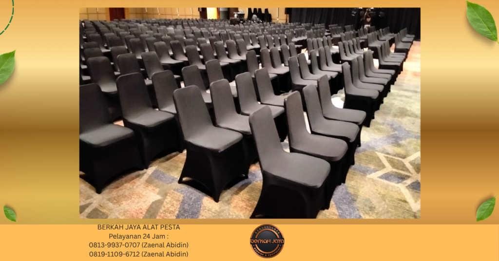 Sewa KURSI EVENT COVER KETAT HITAM Jakarta Selatan