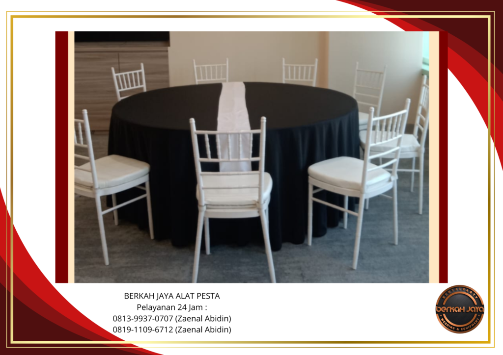 Sewa ROUND TABLE KURSI TIFFANY PUTIH Jakarta Selatan