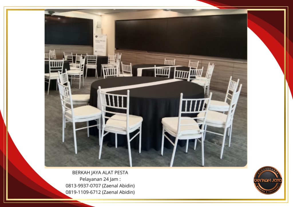 Sewa ROUND TABLE KURSI TIFFANY PUTIH Jakarta Selatan