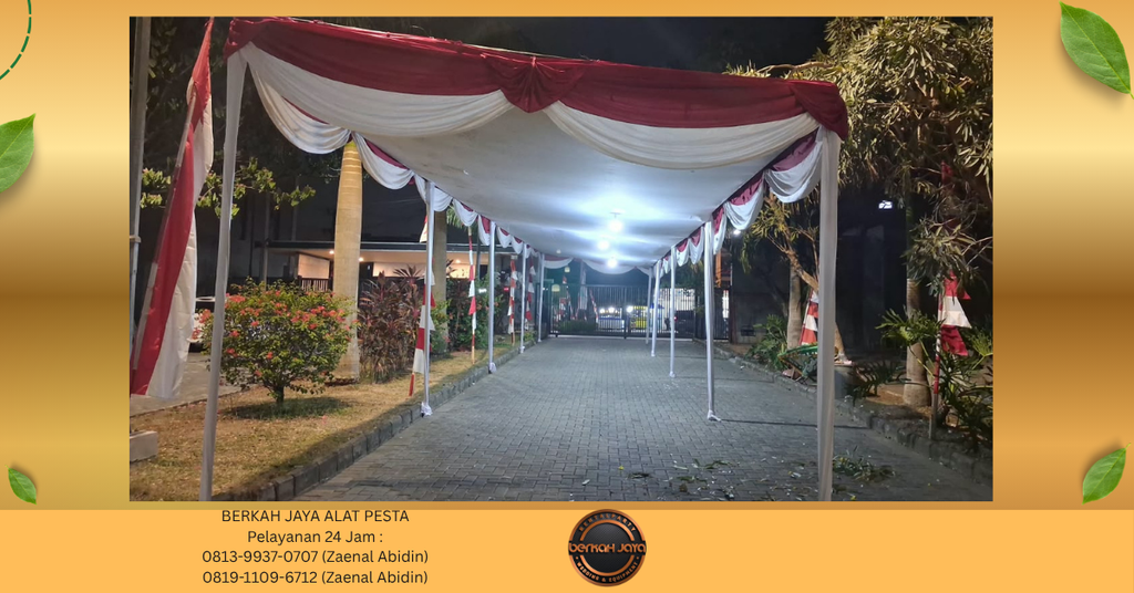 Sewa Tenda Plafon Poni Merah Putih Jakarta Selatan 081399370707