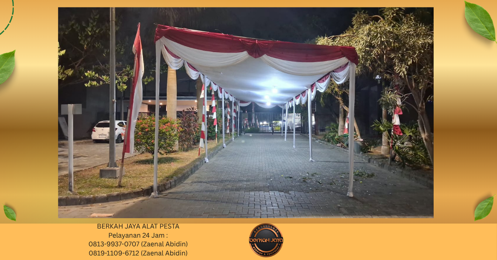 Sewa Tenda Plafon Poni Merah Putih Jakarta Selatan 081399370707