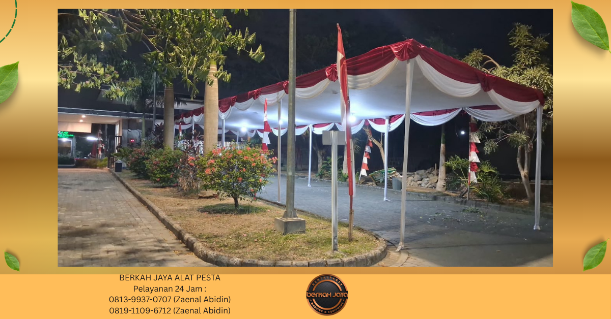Sewa Tenda Plafon Poni Merah Putih Jakarta Selatan 081399370707