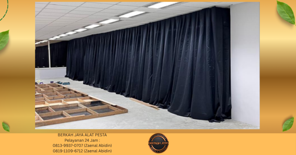 Sewa BLACK CURTAIN BAHAN TEBAL Jakarta Selatan