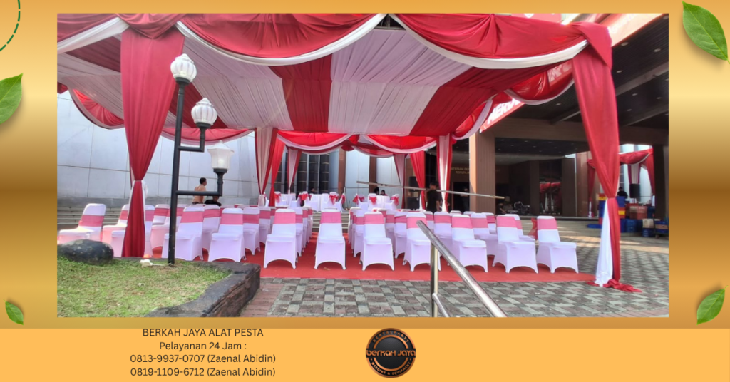 Sewa TENDA SERUT PUTIH MERAH Jakarta Selatan