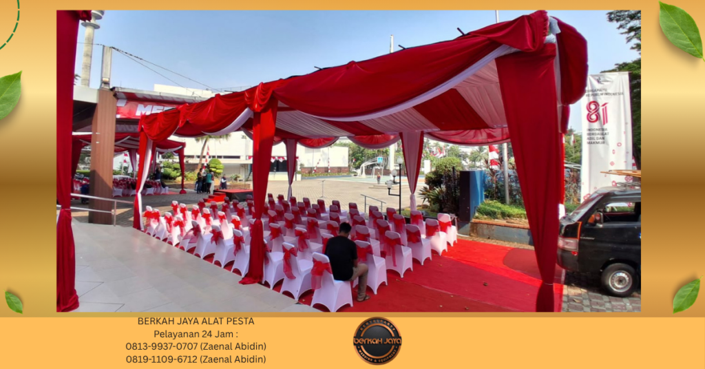 Sewa TENDA SERUT PUTIH MERAH Jakarta Selatan