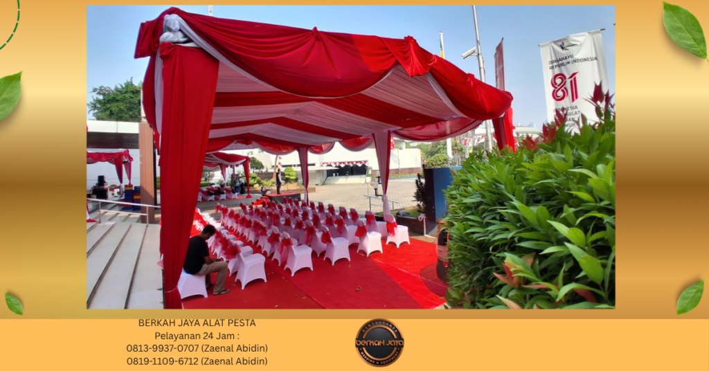 Sewa TENDA SERUT PUTIH MERAH Jakarta Selatan