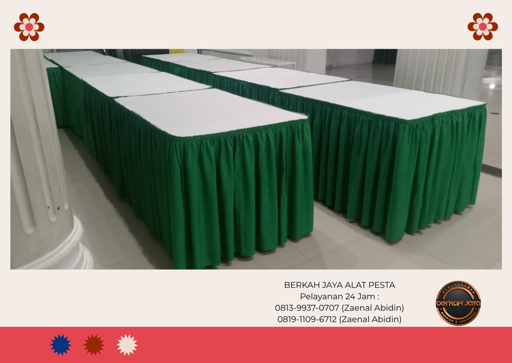 Sewa Taplak Meja Dan Sarung Kursi Aneka Warna Jakara Selatan