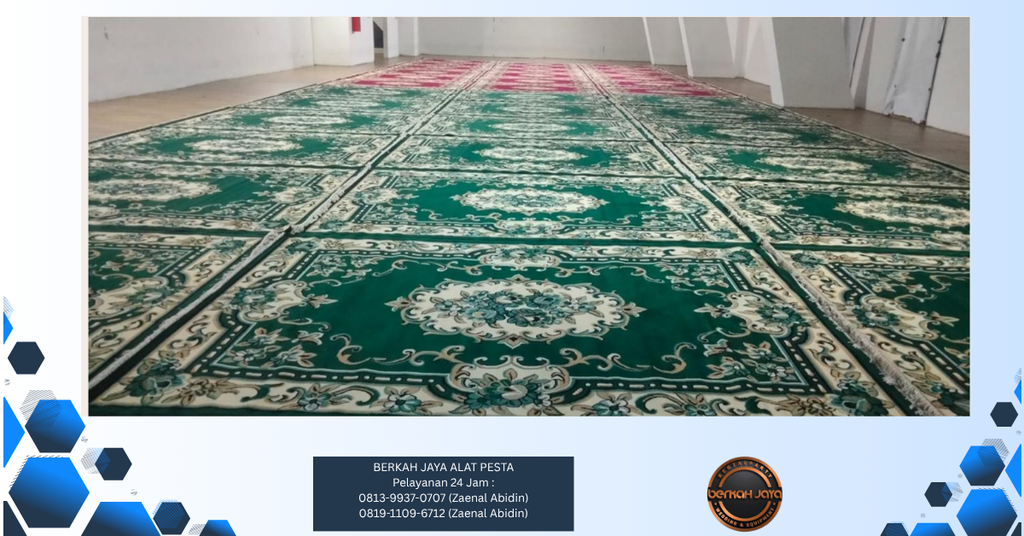 Sewa Karpet Permadani Merah Hijau Coklat Jakarta 081399370707
