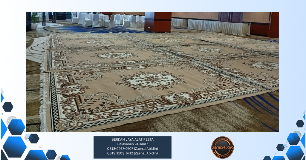 Sewa Karpet Permadani Merah Hijau Coklat Jakarta 081399370707