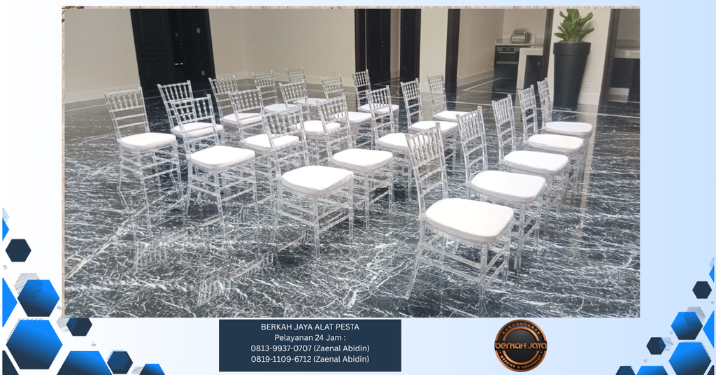 Sewa Kursi Tiffany Acrylic Dan Kayu Jakarta Selatan 081399370707