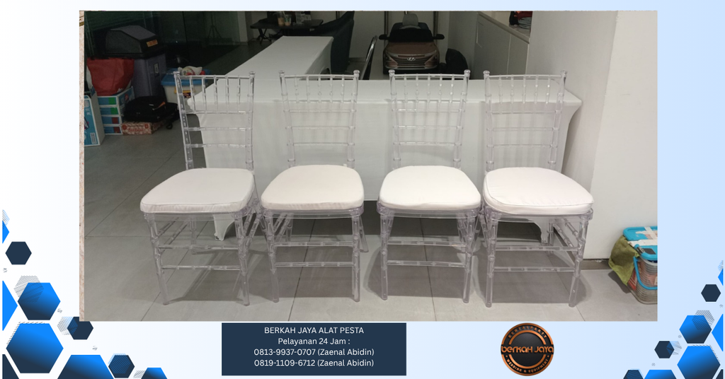 Sewa Kursi Tiffany Acrylic Dan Kayu Jakarta Selatan 081399370707