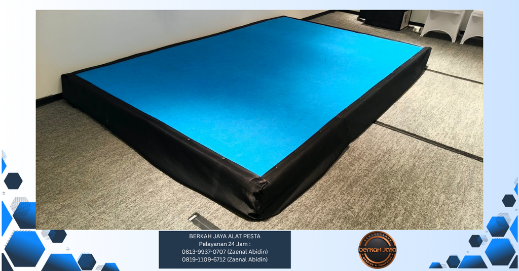 Sewa Panggung Poni Hitam Karpet Biru Jakarta Selatan 081399370707