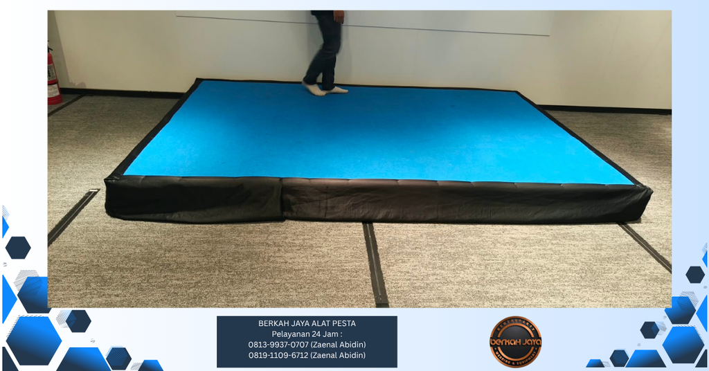 Sewa Panggung Poni Hitam Karpet Biru Jakarta Selatan 081399370707