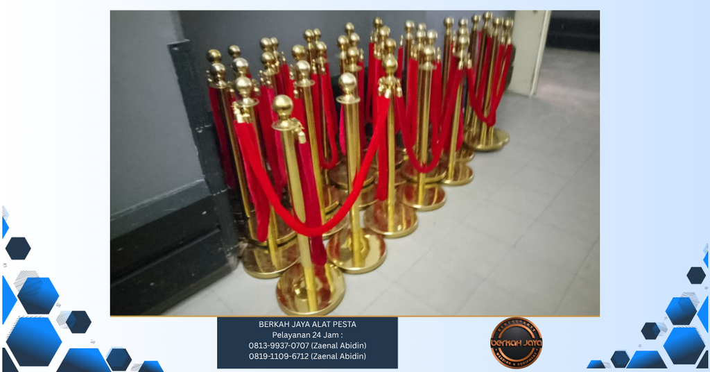 Sewa Rope Stand atau QLine VIP Tali Bludru Jakarta Selatan
