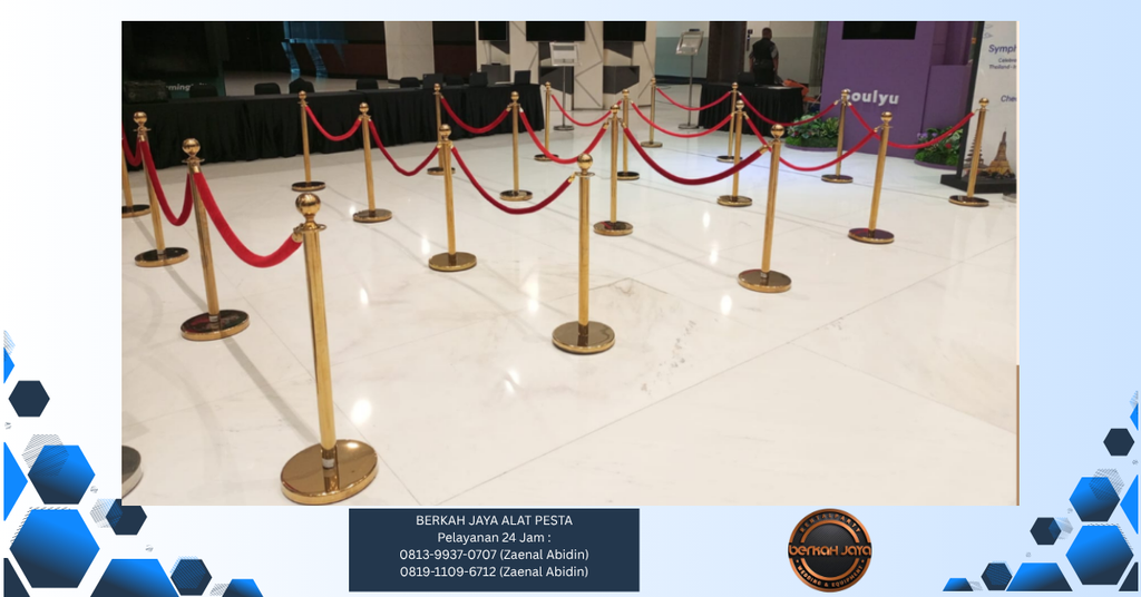 Sewa Rope Stand atau QLine VIP Tali Bludru Jakarta Selatan