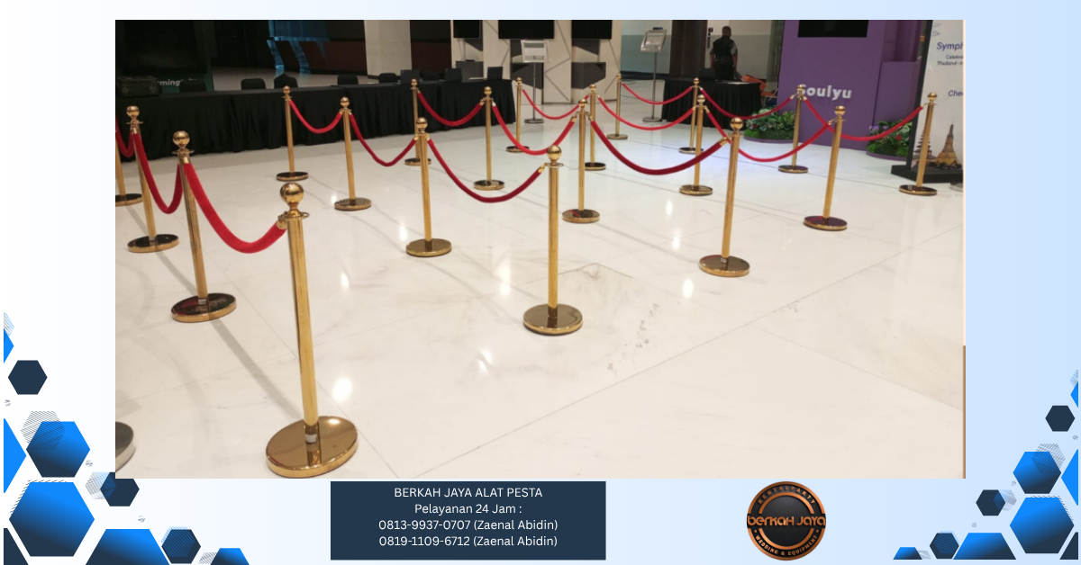 Sewa Rope Stand atau QLine VIP Tali Bludru Jakarta Selatan