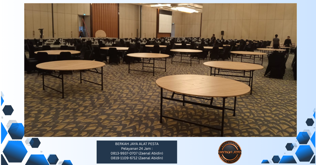Sewa Round Table HPL Polos Jakarta Selatan 081399370707