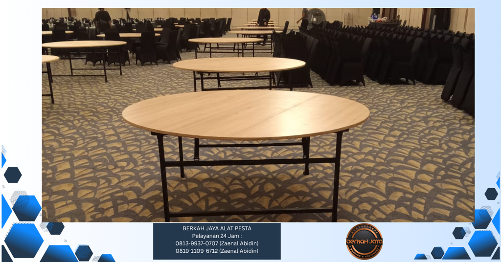 Sewa Round Table HPL Polos Jakarta Selatan 081399370707