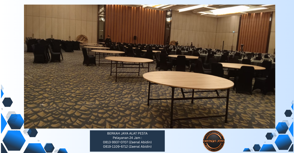 Sewa Round Table HPL Polos Jakarta Selatan 081399370707