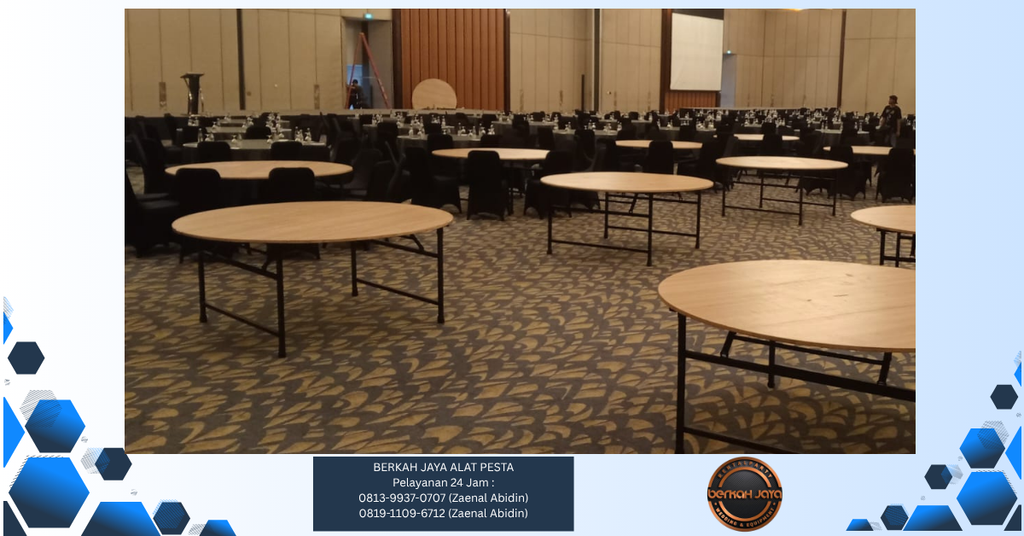 Sewa Round Table HPL Polos Jakarta Selatan 081399370707
