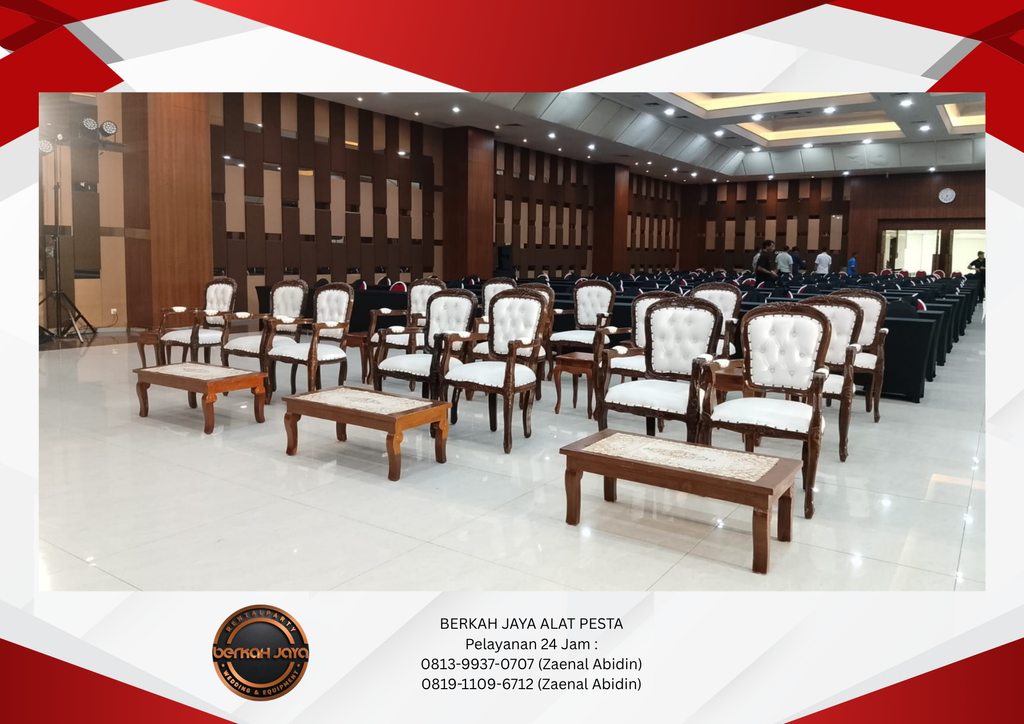 Jasa Sewa Kursi Arm Chairs Set Meja VIP Kayu Di Jakarta 081399370707