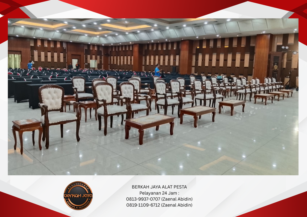 Jasa Sewa Kursi Arm Chairs Set Meja VIP Kayu Di Jakarta 081399370707