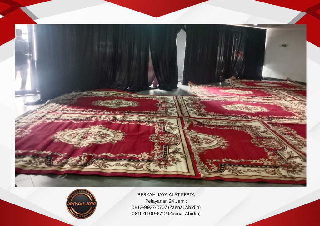 Rental Karpet Permadani Merah Bintaro 081399370707