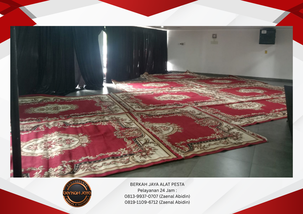 Rental Karpet Permadani Merah Bintaro 081399370707