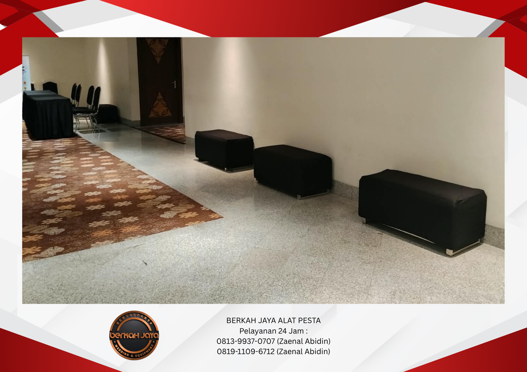 Rental Kursi Puff Double Seater Hitam Jakarta Selatan 081399370707