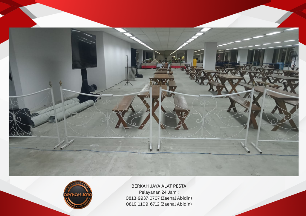 Rental Pembatas VIP Putih Jakarta Selatan 081399370707