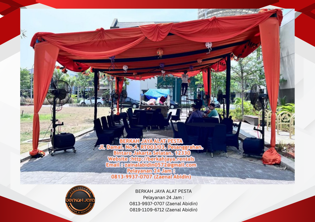Rental Tenda Plafon Tenda Serut Aneka Warna Poni Jakarta Selatan 081399370707