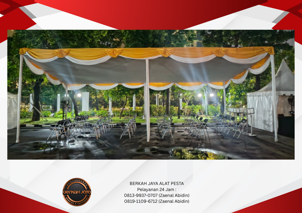 Rental Tenda Plafon Tenda Serut Aneka Warna Poni Jakarta Selatan 081399370707