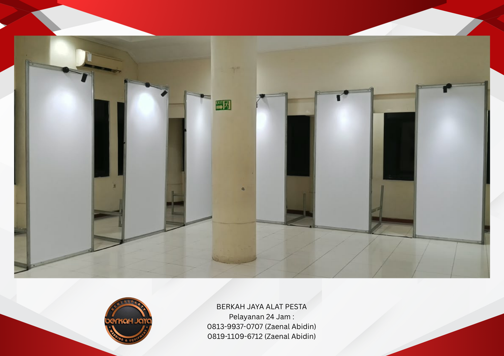 Sewa Partisi Putih Dan Lampu Spot Light Jakarta Selatan 081399370707