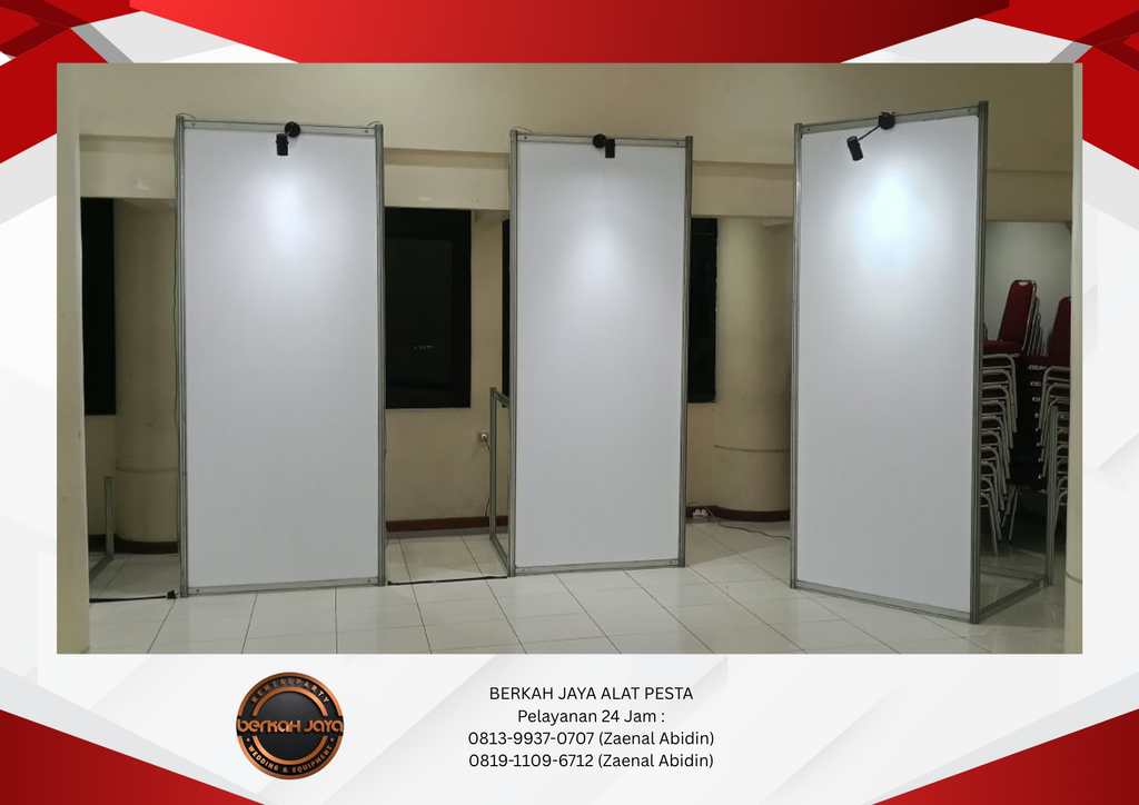 Sewa Partisi Putih Dan Lampu Spot Light Jakarta Selatan 081399370707